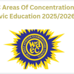 WAEC Areas Of Concentration For Civic Education 2025/2026