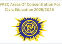 WAEC Areas Of Concentration For Civic Education 2025/2026