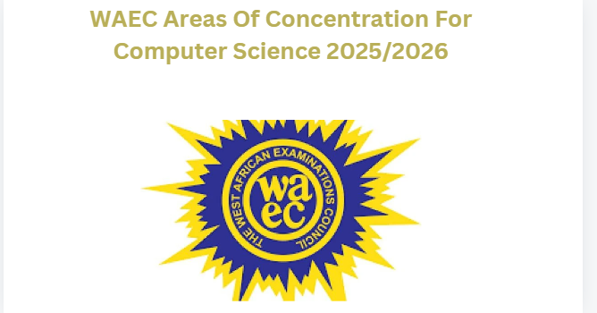 WAEC Areas Of Concentration For Computer Science 2025/2026