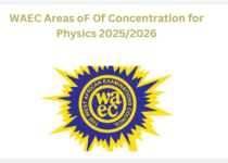 WAEC Areas oF Of Concentration for Physics 2025/2026