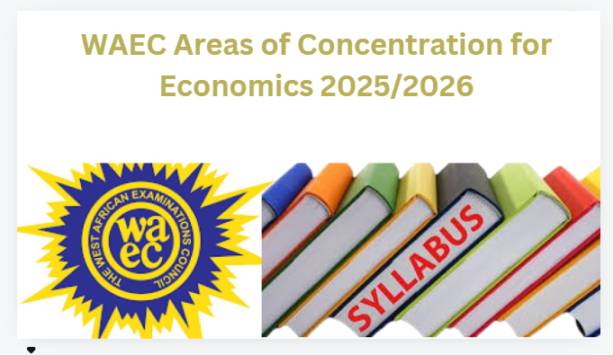 WAEC Areas of Concentration for Economics 2025/2026